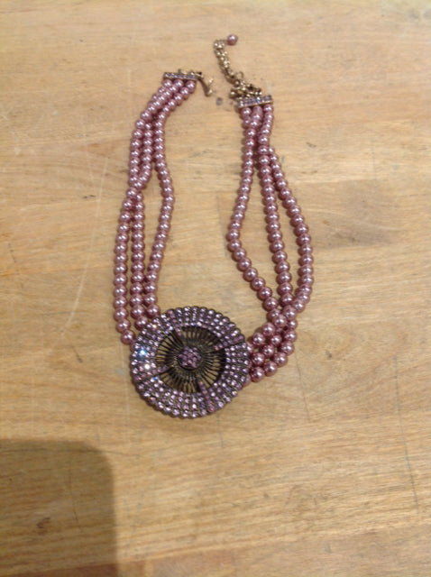 Heidi Daus Pink Crystal Pearl Necklace - Elegant Women's Jewelry for Parties, Weddings & Special Occasions