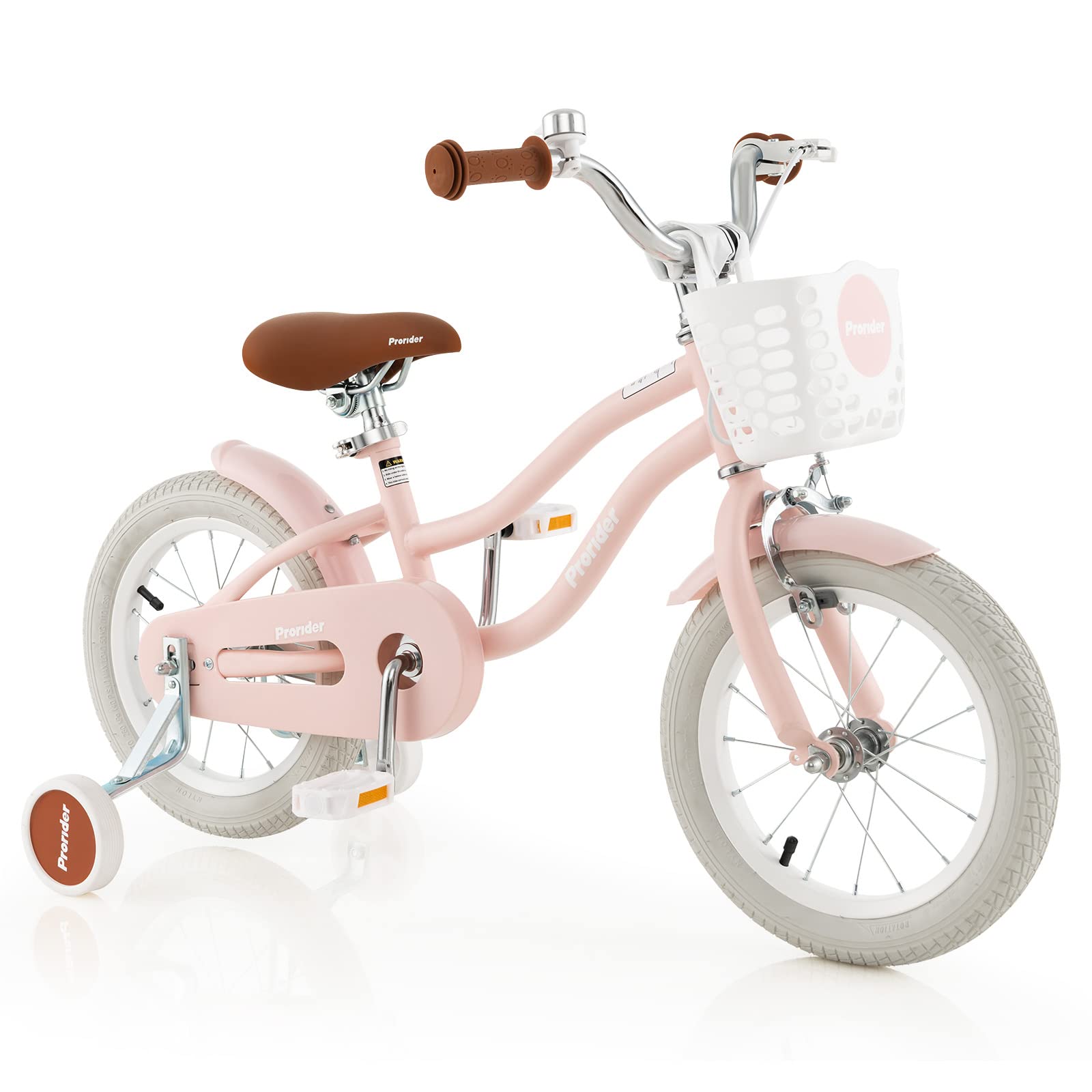 **BABY JOY Kids Bike for Boys & Girls - 12, 14, 16, 18, 20 Inch Adjustable Seat, Removable Basket, Handbrake & Coaster Brake - Training Wheels & Kickstand Included - Multi-Color Bicycle for Outdoor Play & Neighborhood Rides**