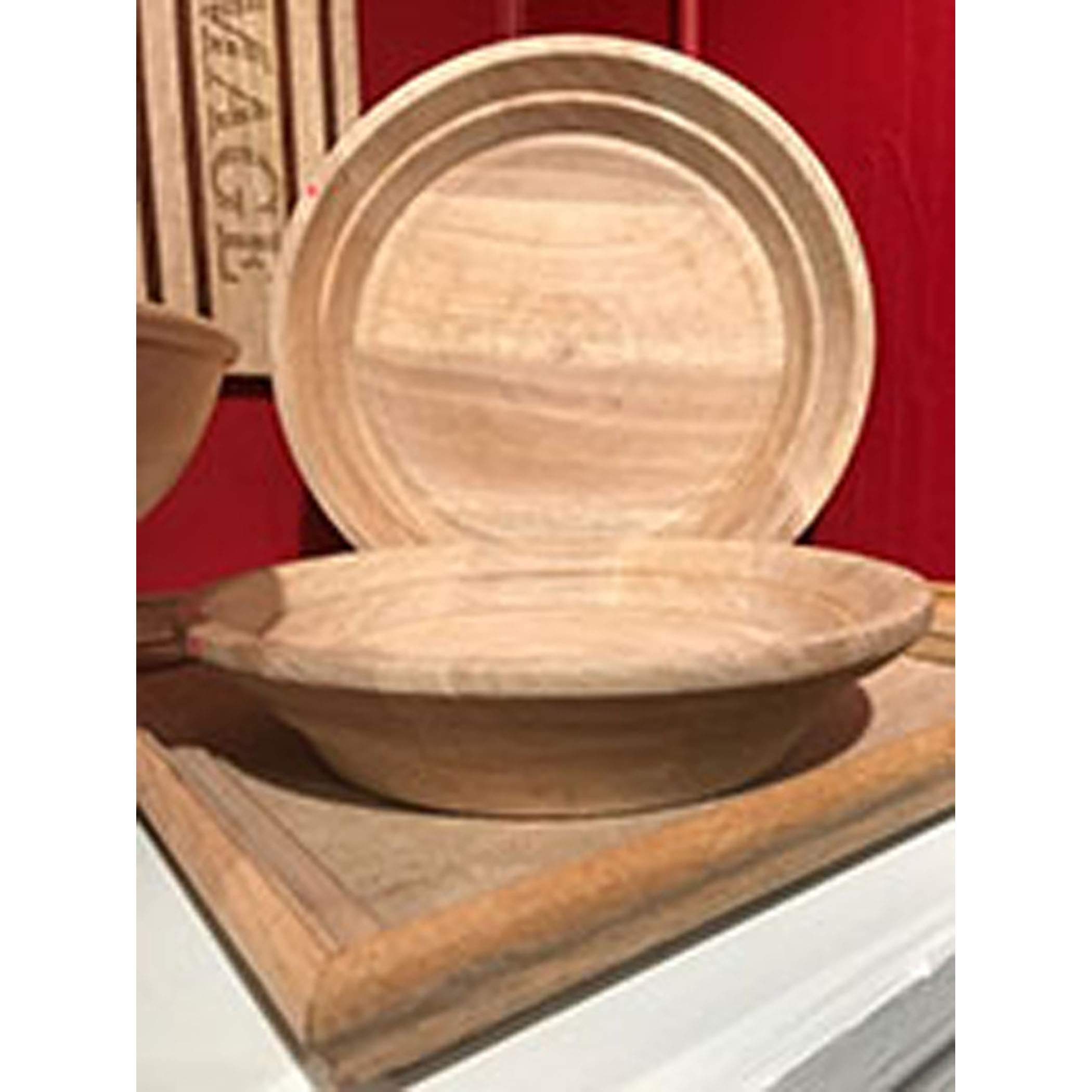 Unfinished Wood Bowl - Elk Lighting BOWL009 - Handcrafted Decorative Bowl for Home Decor, Centerpiece, and Rustic Table Setting