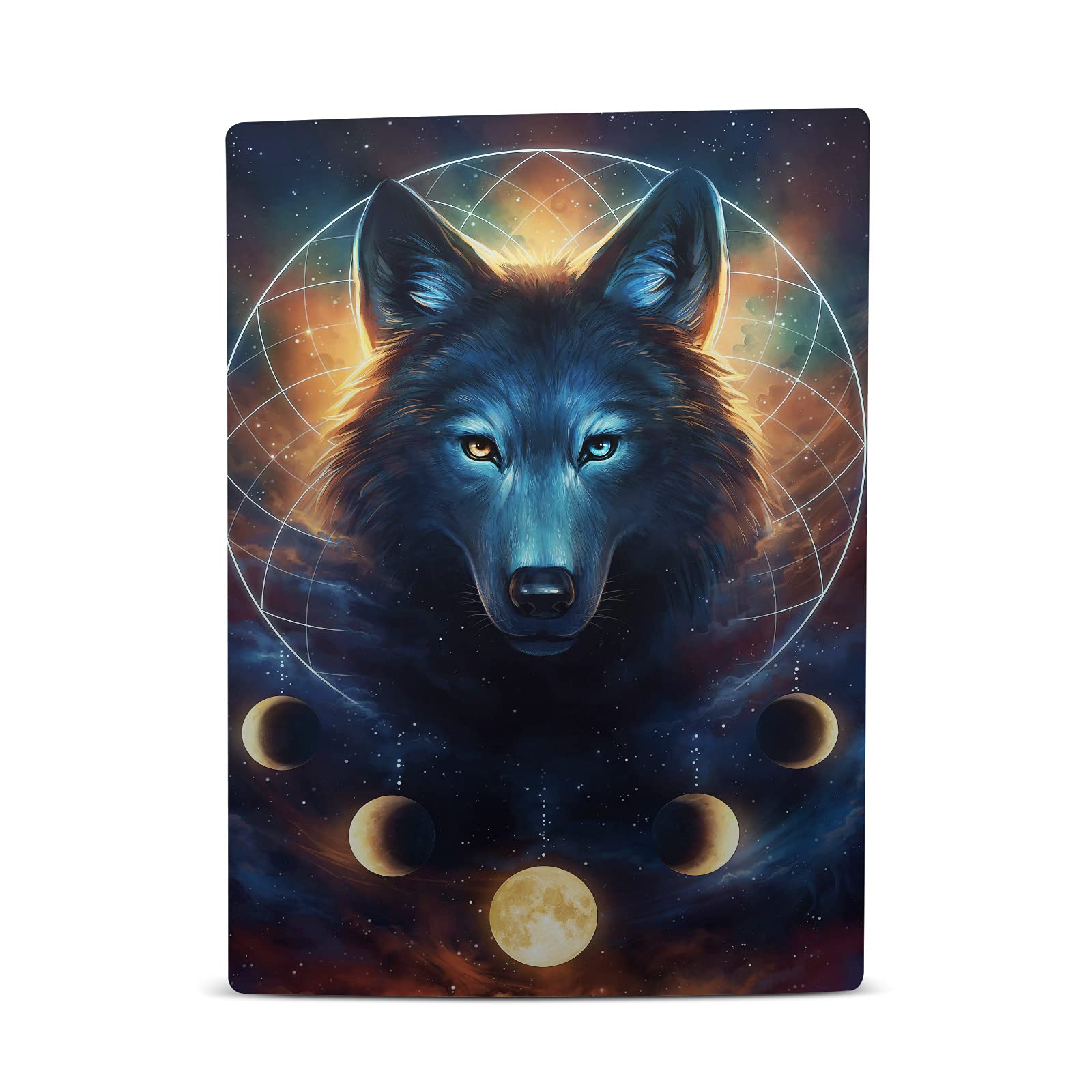 Dreamcatcher Wolf Art Matte Vinyl Skin Cover for Sony PS5 Digital Edition & DualSense Controller - Protective Gaming Decal for Playstation 5 Console & Accessories | Perfect for Gaming Setups, Themed Rooms & Gamer Gifts