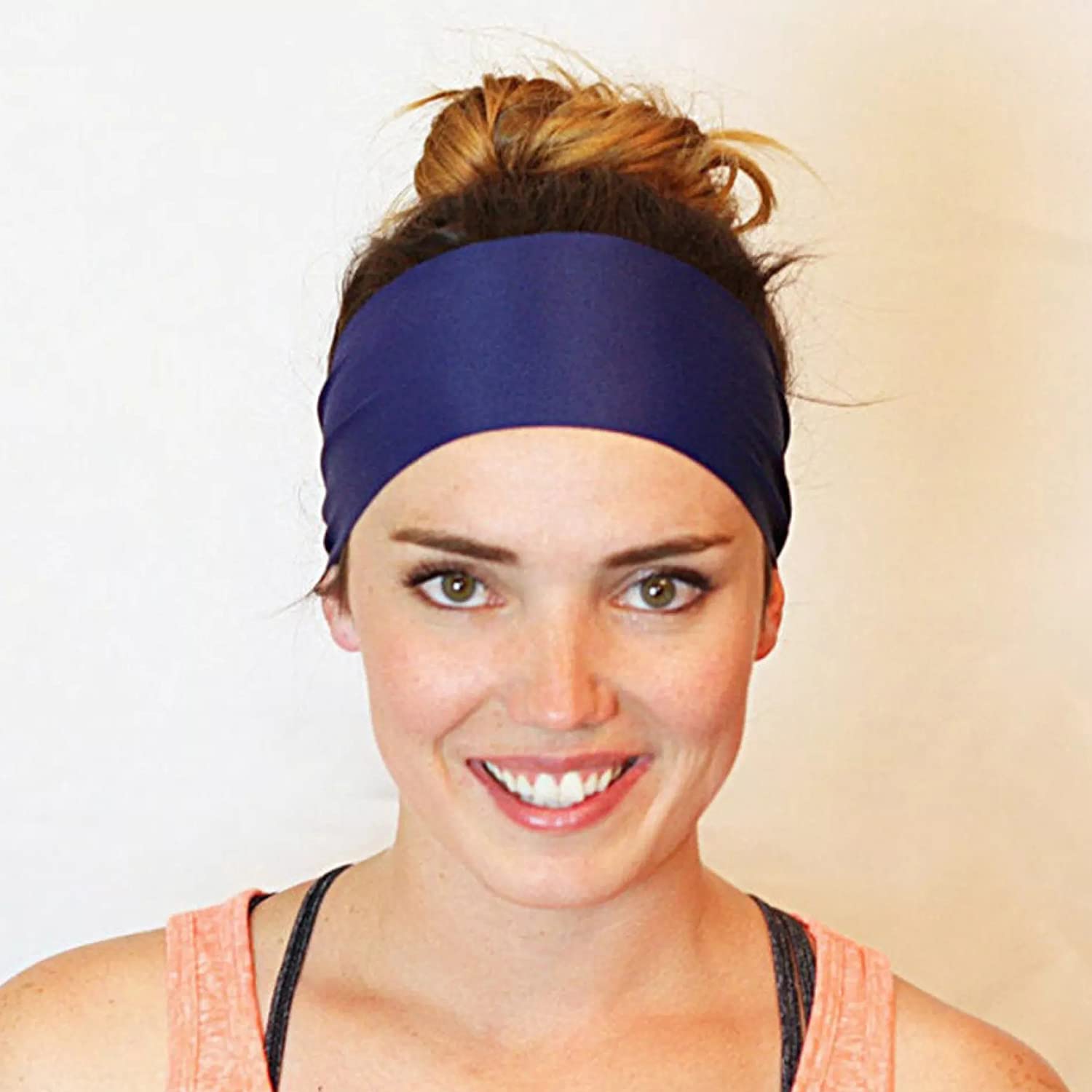 6 Pack Women's Non-Slip Elastic Headbands - Soft Workout Headwraps for Running, Yoga & Gym - Breathable Hair Bands for Women & Girls (Perfect for Sports, Fitness & Everyday Styling)