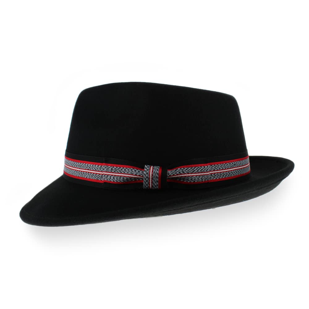 Stylish Hats in the Belfry XLarge - Black & Red Striped Hat for Men & Women | Perfect for Outdoor Activities, Fashion Accessories, and Casual Wear