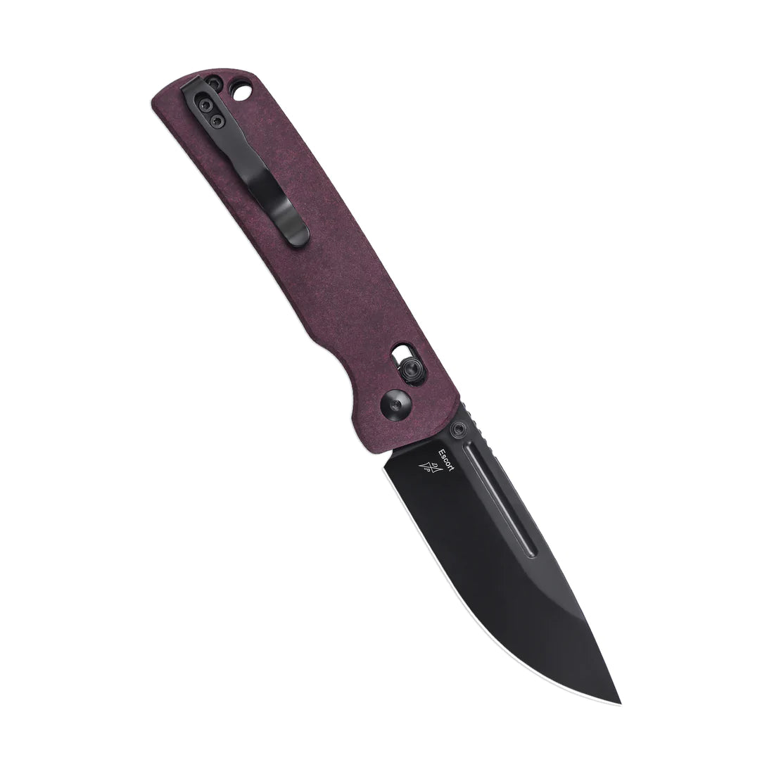 Kizer Escort V4481C1 Folding Knife - 154CM Stainless Steel Black Blade & Red Richlite Handle - EDC Pocket Knife for Camping, Hiking, and Outdoor Adventures