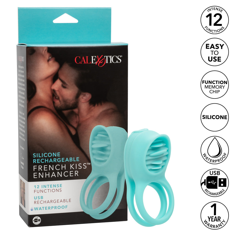 French Kiss Vibrating Cock Ring for Couples - Clitoral & Ball Stimulator - Enhance Intimacy & Pleasure for Romantic Nights & Spicy Moments