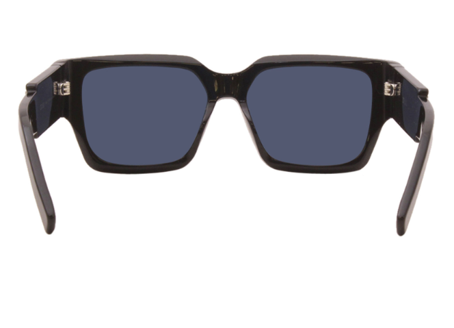 Christian Dior CD SU 10B0 Black & Blue Square Frame Women's Designer Sunglasses | UV Protection | Fashion Accessory for Beach, Driving & Outdoor Activities