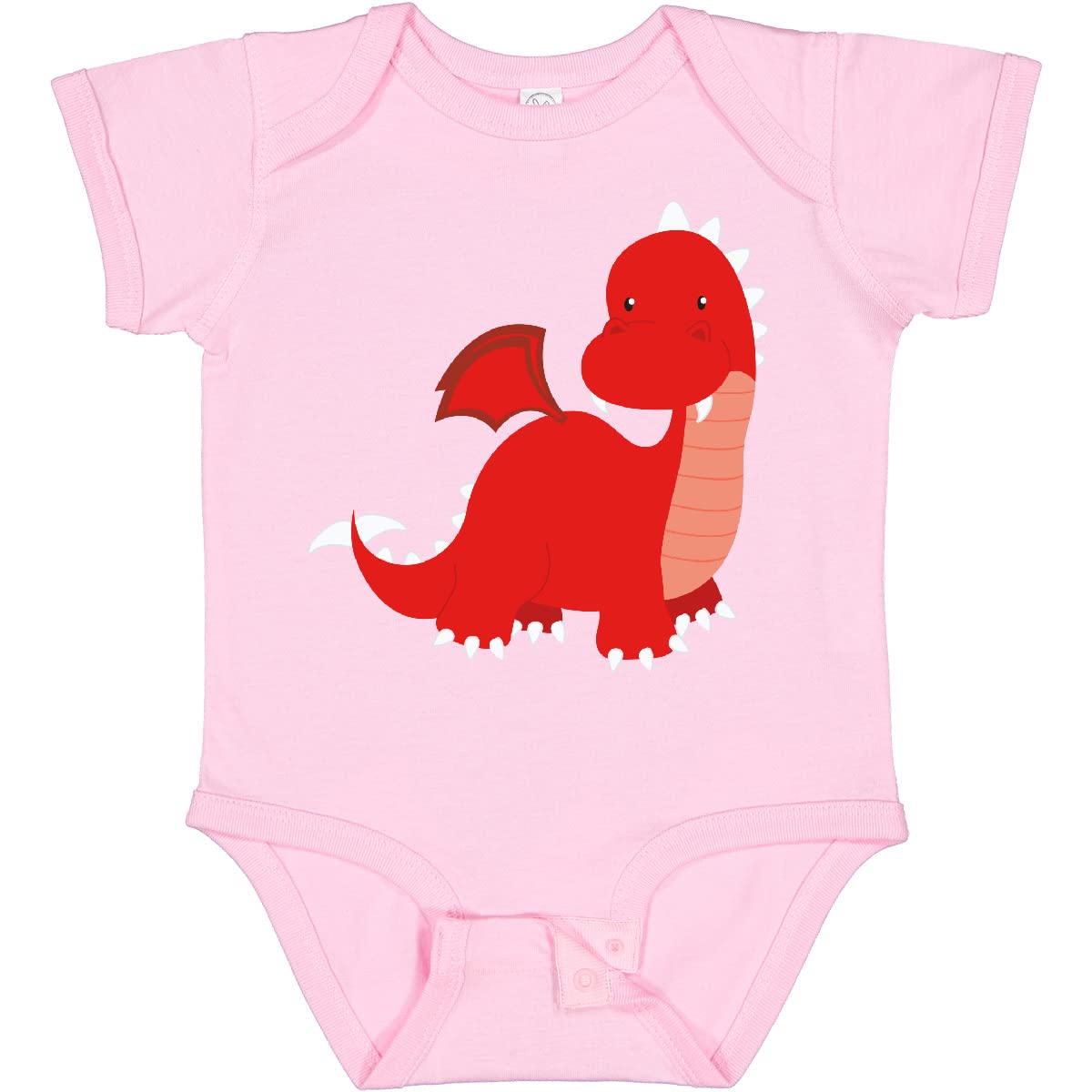 Inktastic Adorable Red Dragon Baby Bodysuit - Cute Dragon Graphic Onesie for Newborns & Infants - Perfect for Baby Showers, Birthdays & Photo Shoots