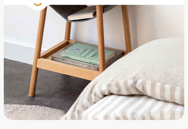 Solid Beech Wood Small Square Coffee Table - Modern Minimalist Side Table for Living Room, Bedroom, or Office - Perfect for Coffee, Books, and Decor