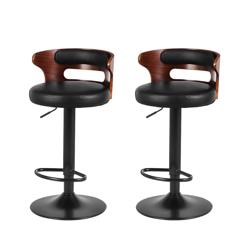Adjustable Height Bar Stools with Gas Lift Mechanism - PU Leather Counter Stools for Kitchen Island, Breakfast Bar & Home Decor