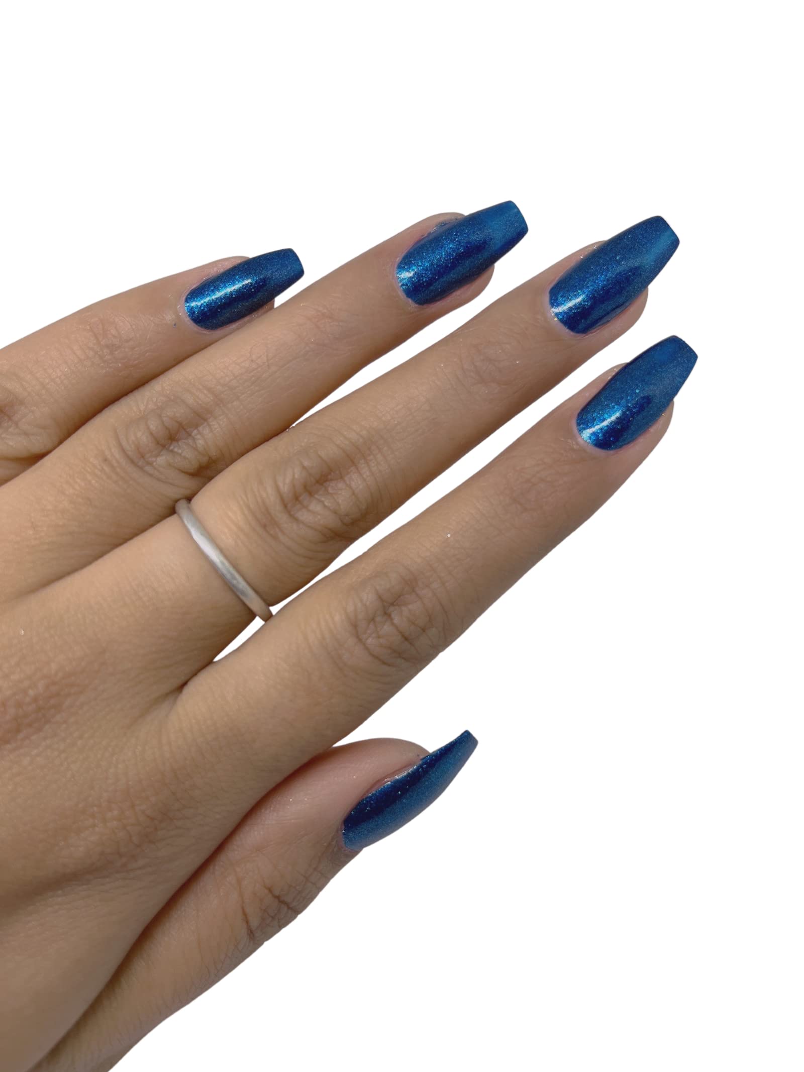 U Shine Ultra Marine Nail Polish - Navy Blue Shimmer Lacquer | 11ml Long-Lasting Vegan Formula | No Parabens, Yellowing, Chipping or Cracking | Cruelty-Free & Non-Toxic | Perfect for Manicures, Pedicures & Nail Art Designs