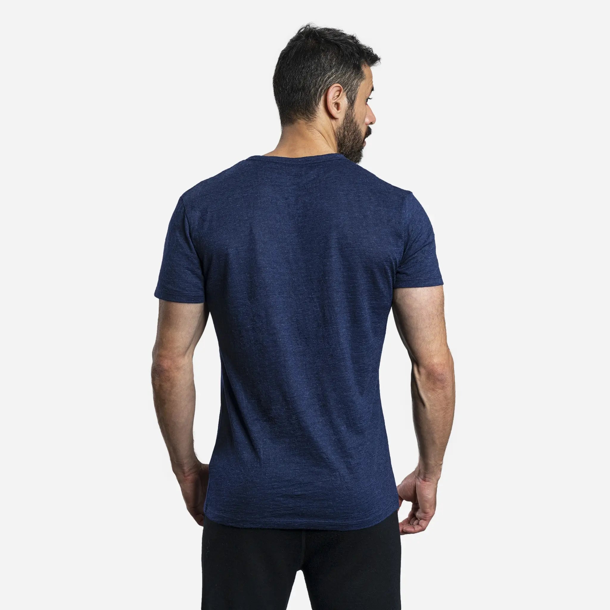 Ultralight Men's Alpaca Wool T-Shirt - 160 GSM Soft Crew Neck Tee for Outdoor Activities & Travel