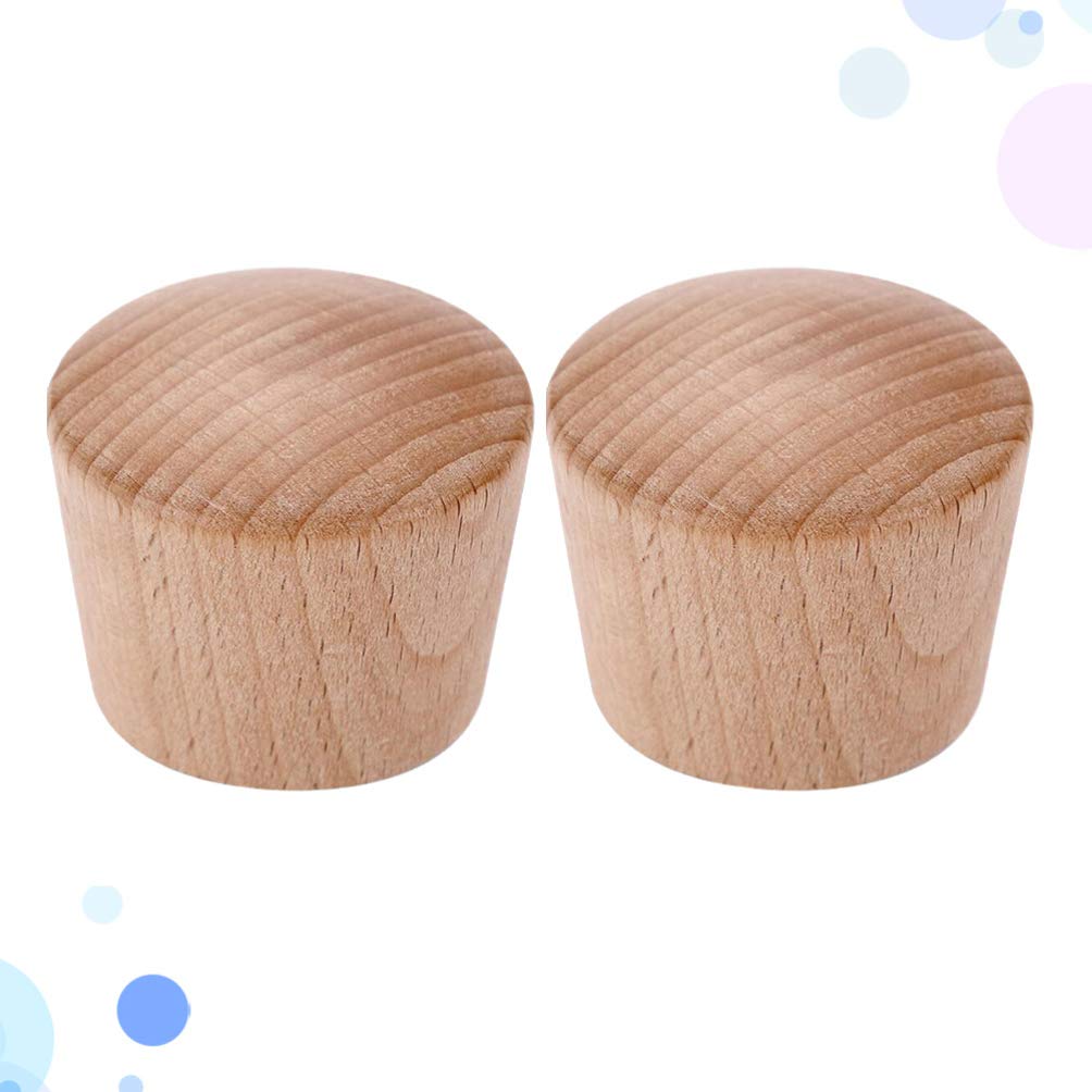 2pcs Universal Wooden Pot Lid Knobs - Durable Wood Kitchen Cookware Lid Handles for Secure Grip - Perfect for Stovetop Cooking, Baking, and Everyday Kitchen Use