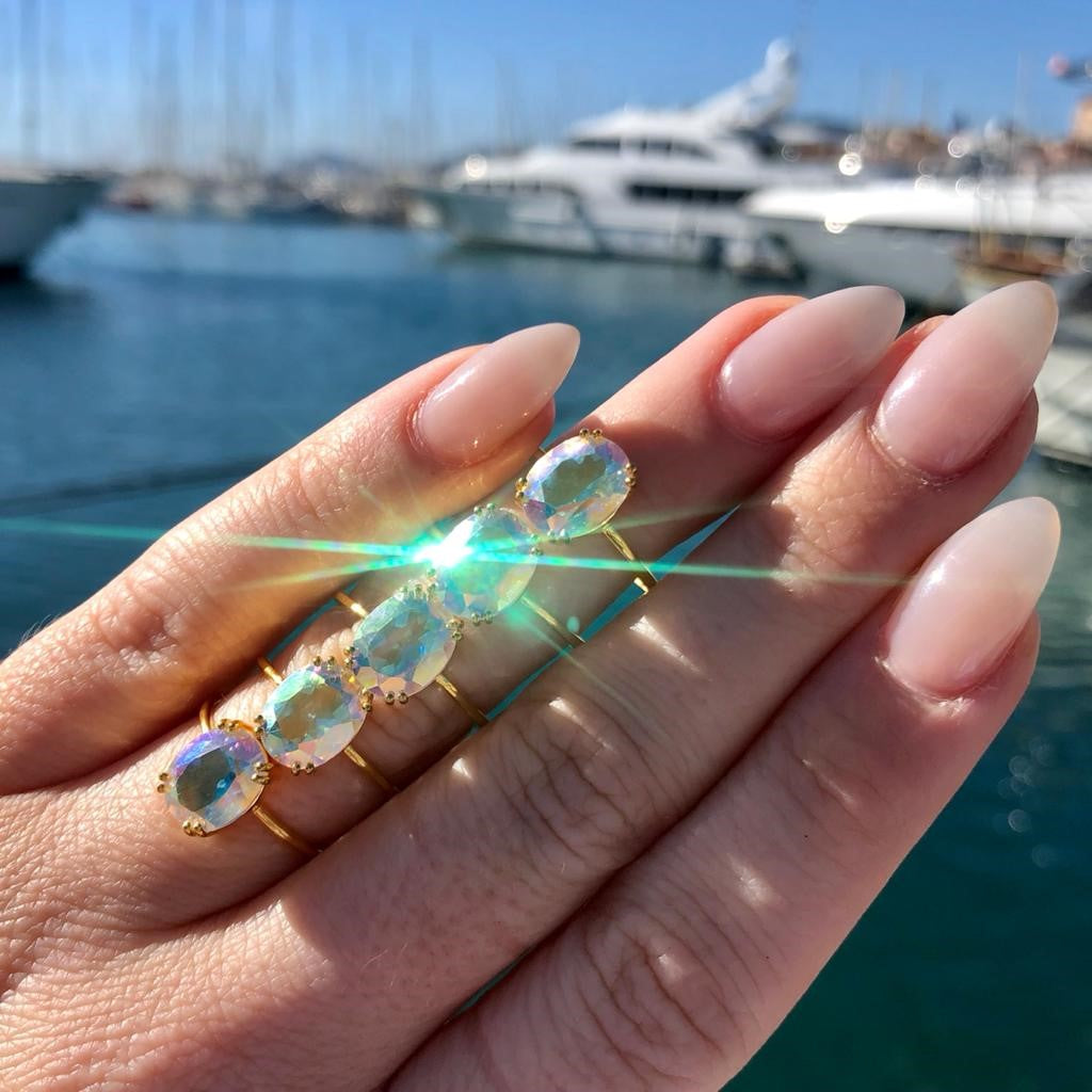 Stunning Mystic Topaz Ring for Women – Elegant & Unique Gemstone Jewelry – Perfect for Weddings, Anniversaries & Special Occasions