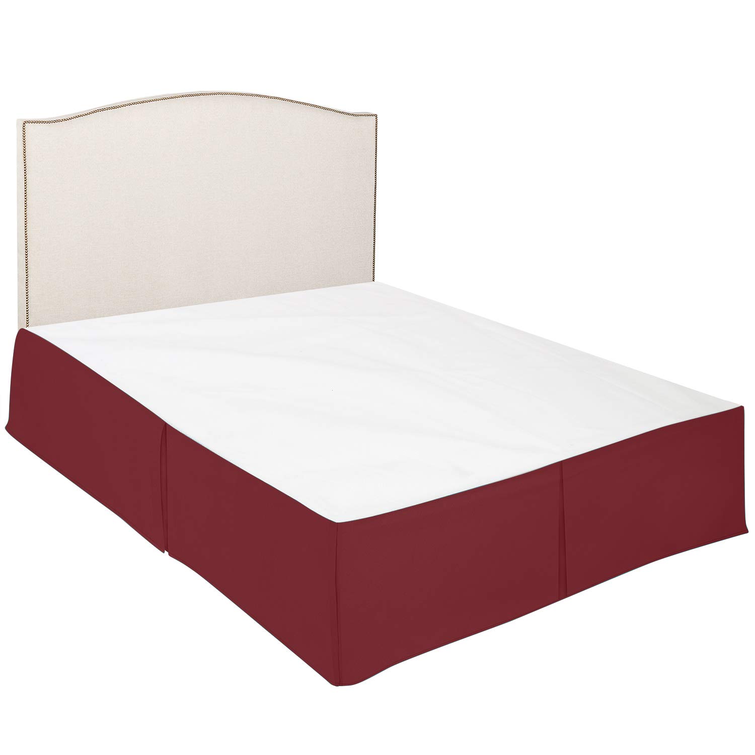 Premium Red Pleated Bed Skirt Full Size - 15