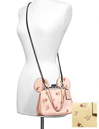 **Coach Disney X Minnie Mouse Floral Kisslock Crossbody Bag – Stylish & Cute for Disney Trips, Theme Parks & Everyday Use**