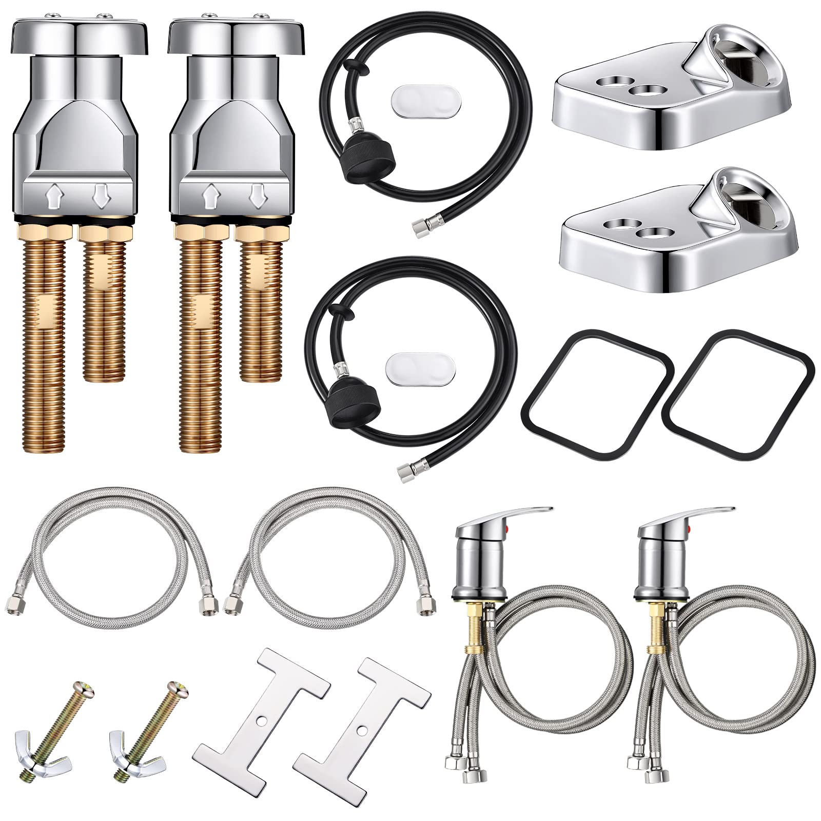 **16-Piece Shampoo Bowl Vacuum Breaker Kit - Replacement Faucet & Sink Parts for Salon & Barber Shampoo Bowls - Perfect for Hair Washing Stations & Professional Salon Upgrades**