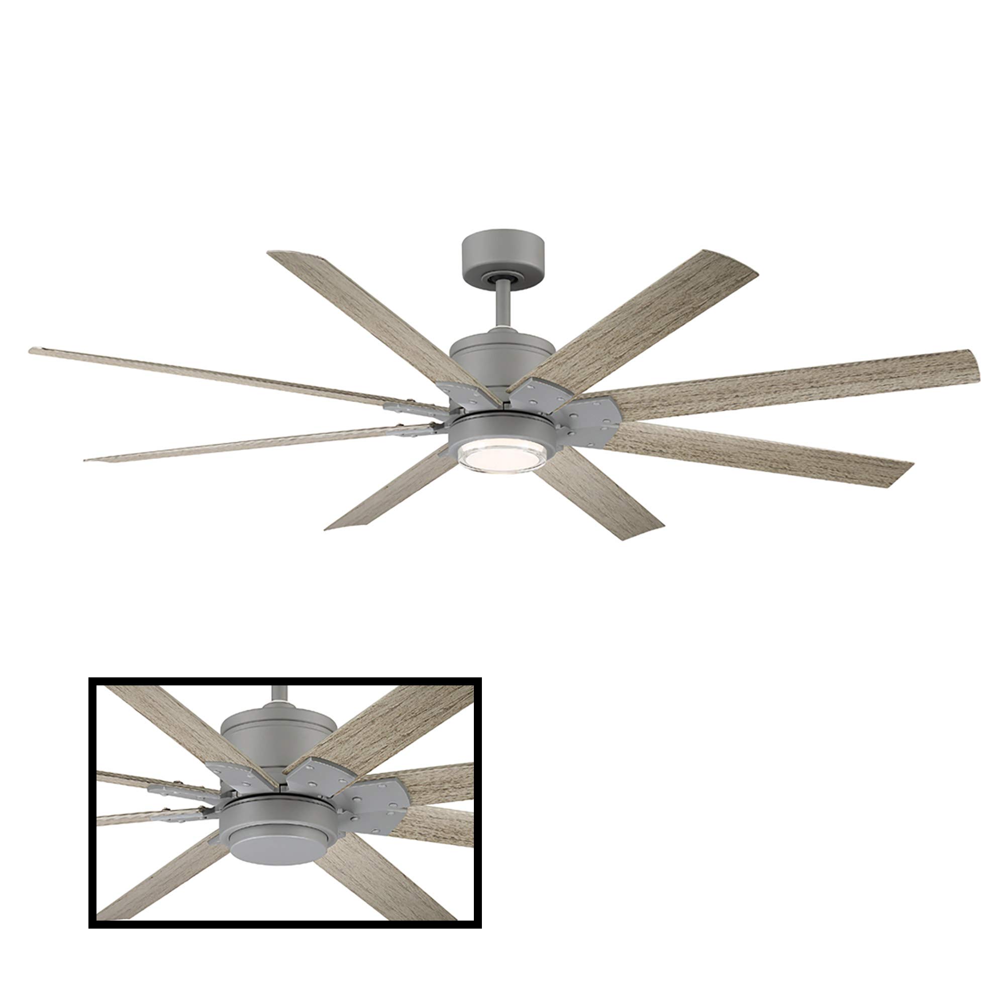 Renegade 66in Smart Ceiling Fan with LED Light Kit, Remote Control, Alexa & App Integration, Ideal for Living Room, Bedroom, and Outdoor Spaces