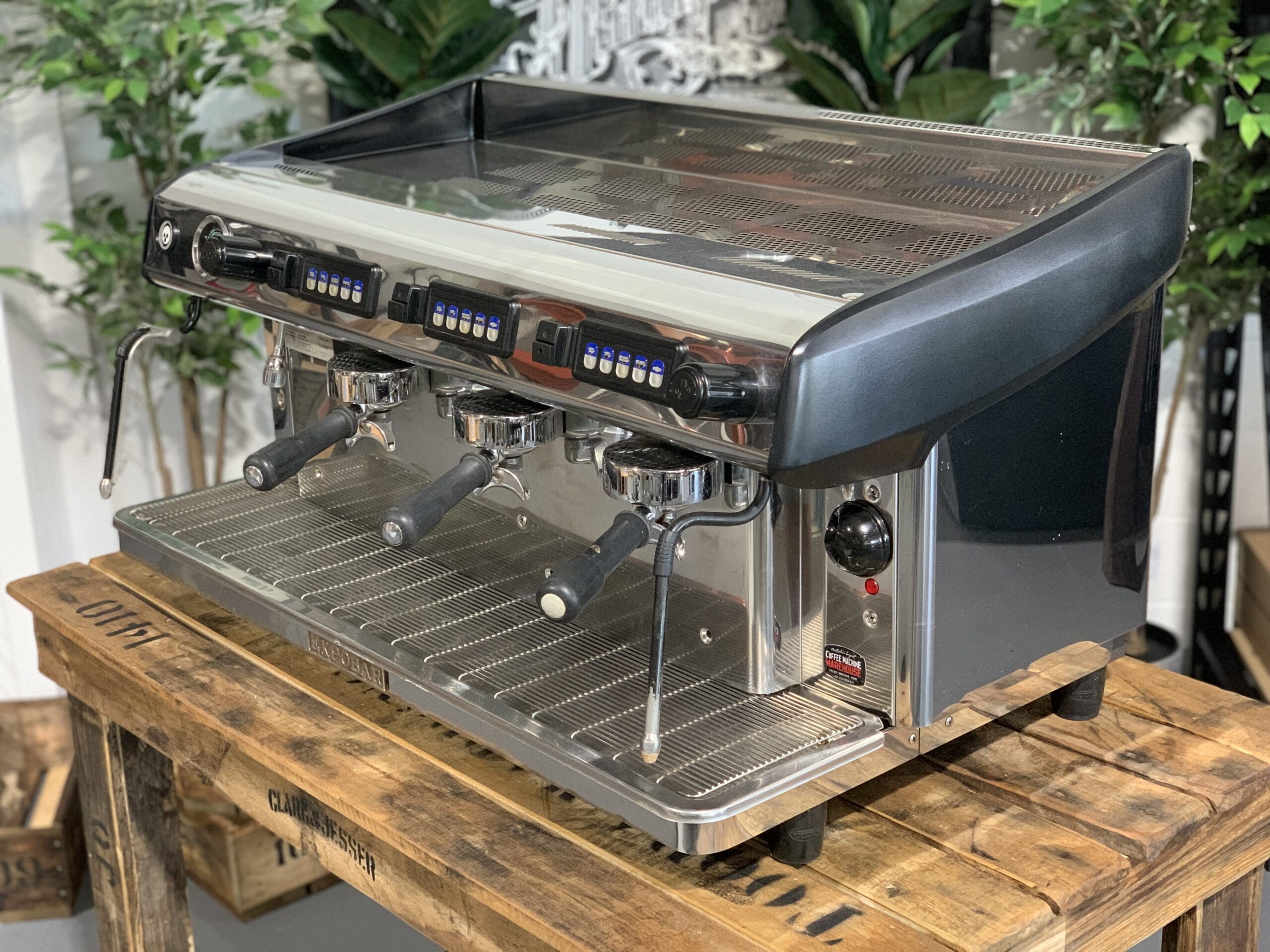 Expobar MegaCrem Auto Steam 3 Group Commercial Espresso Machine - Stainless Steel Professional Coffee Maker for Cafes, Restaurants & Coffee Shops