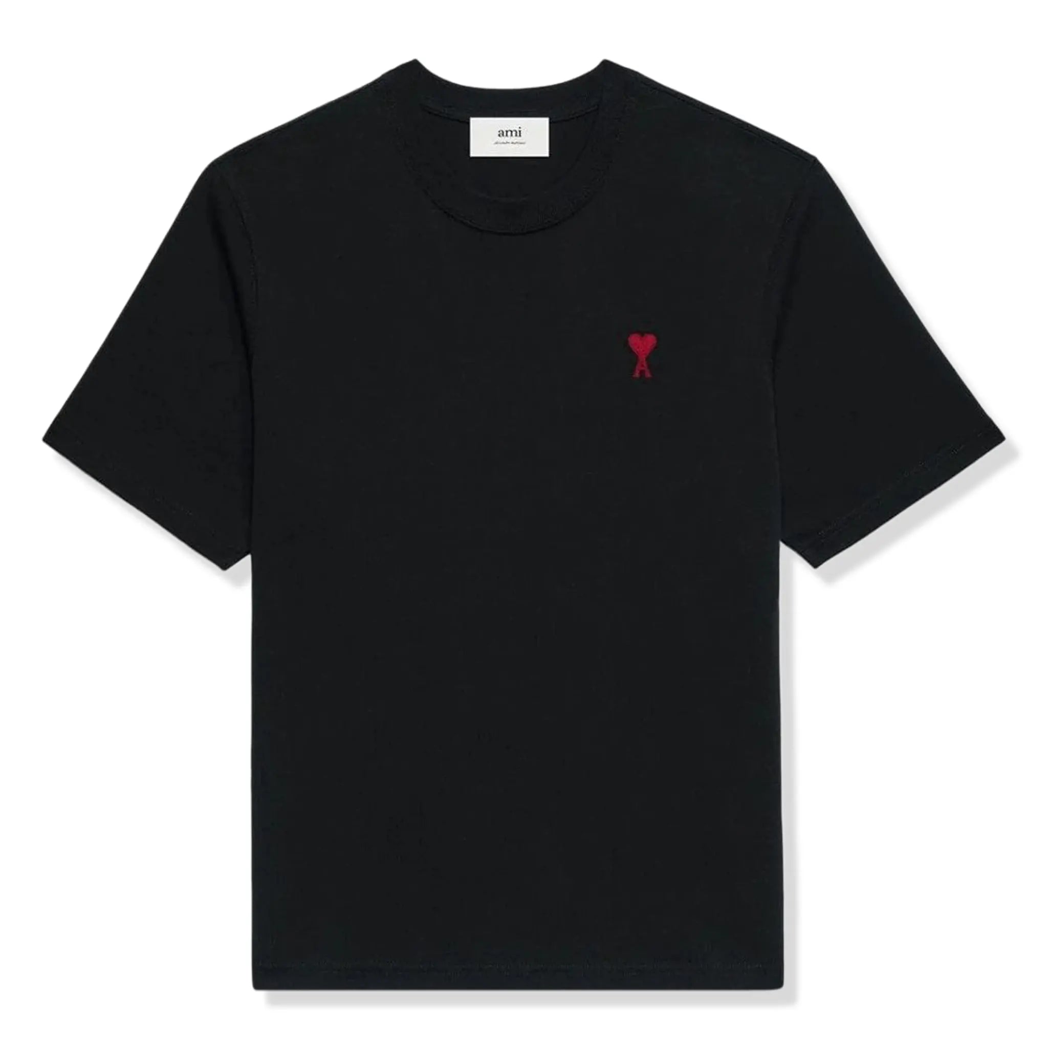 Ami Paris Ami De Coeur Black Red T-Shirt for Men - Stylish Graphic Tee for Casual Wear & Street Fashion