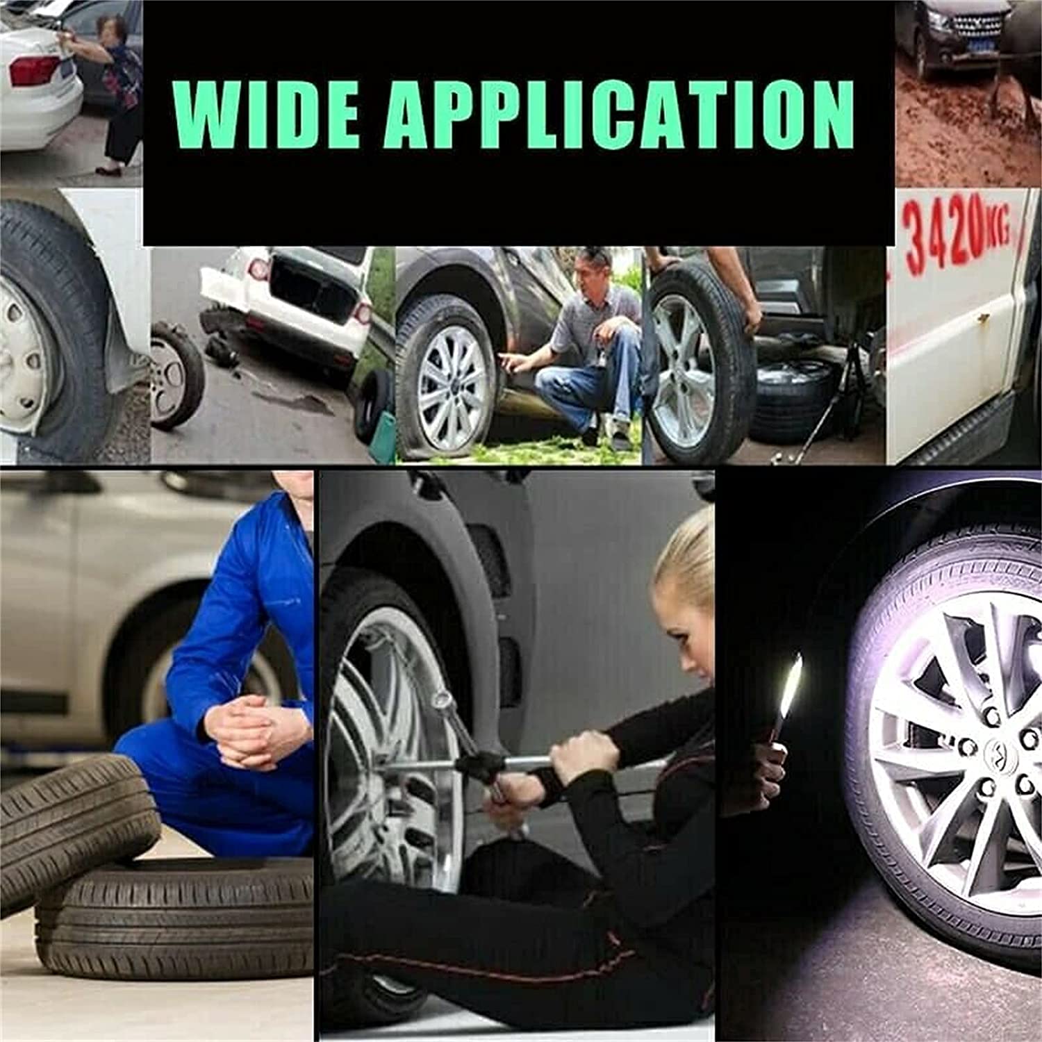 Tubeless Tire Repair Kit - 10pcs Mushroom Plugs & Push Pin Rivets for Motorcycle & Car Tires | Puncture Repair Nails for Vacuum Seal | On-Road Emergency Tire Fix for Bikes, Scooters & Automobiles