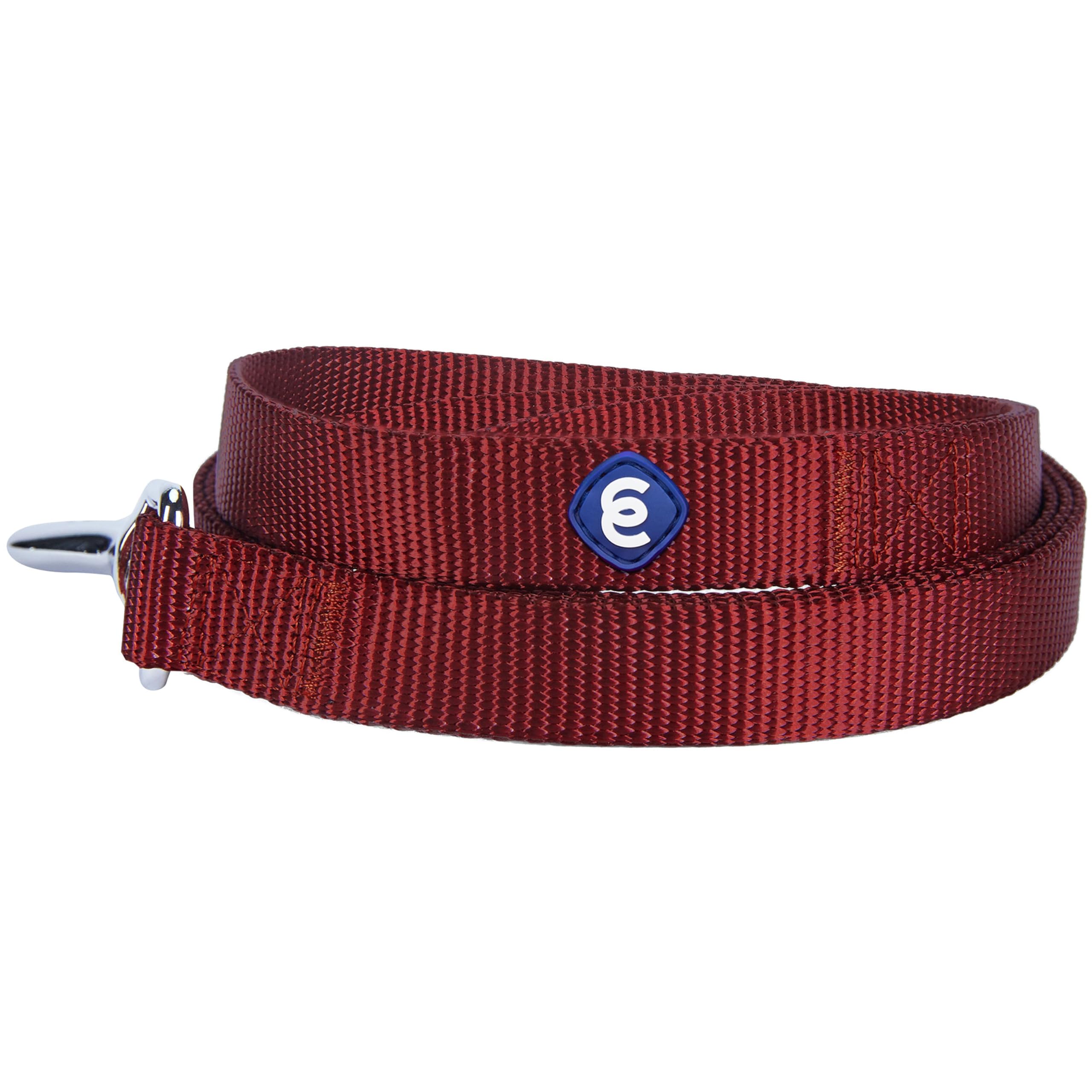 Premium Nylon Dog Leash for Small Dogs - 5ft Durable & Lightweight Pet Training Leash in Fired Brick Red | Perfect for Daily Walks, Obedience Training & Outdoor Adventures