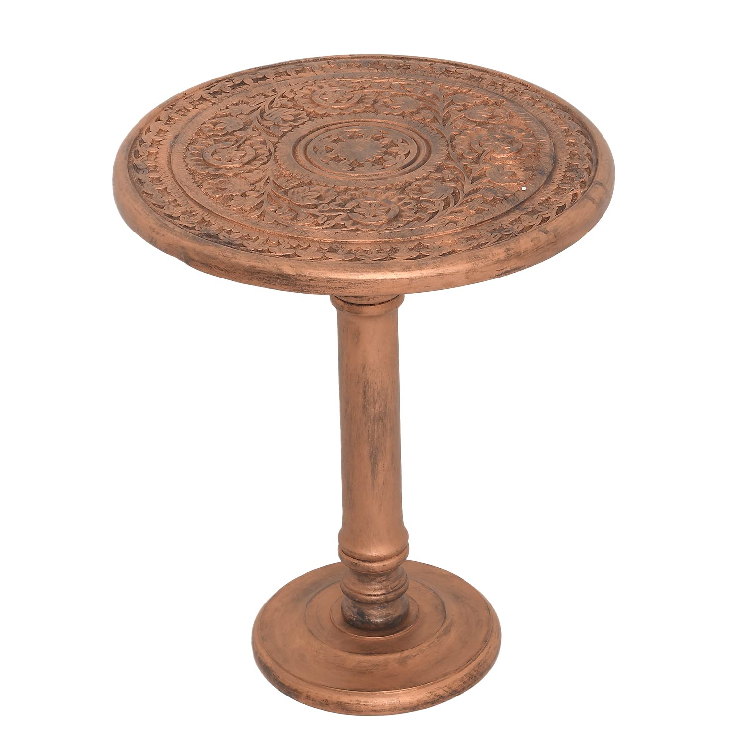 Exquisite NAKKASHI Hand Carved Wooden Flower Decor - Traditional Indian Tabletop Art Piece for Home & Office Decoration | Perfect for Living Room, Dining Table, and Wedding Centerpieces