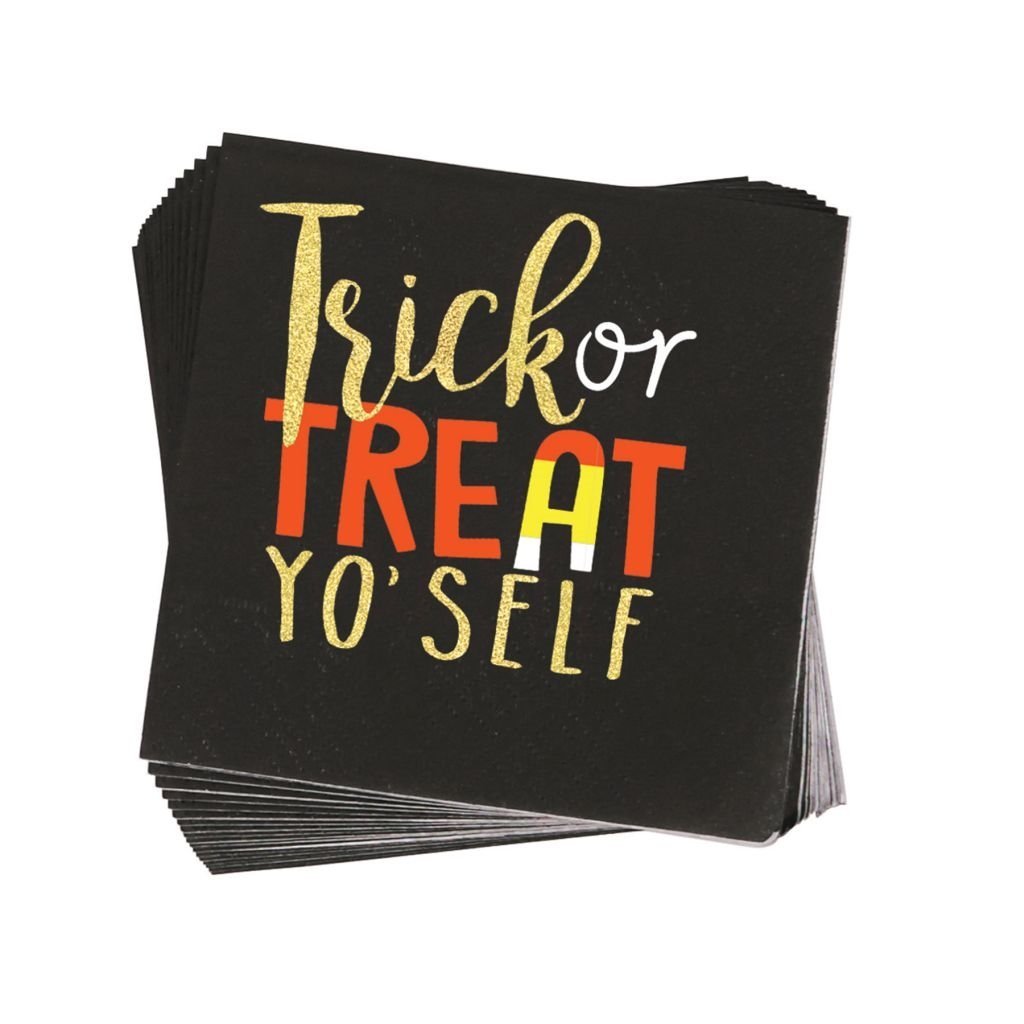 Halloween Paper Napkins - 50 Pack Disposable Party Napkins for Halloween Decorations, Trick or Treat, Spooky Themed Parties & Dinner Table Settings