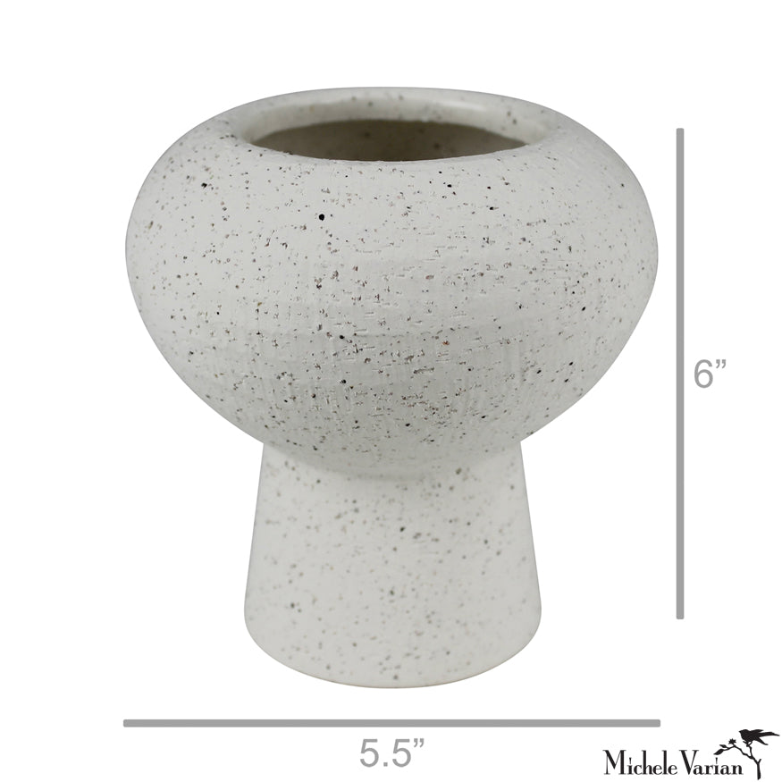 White Small Cruz Vase - Elegant Ceramic Home Decor for Centerpieces, Wedding Decorations & Tabletop Displays