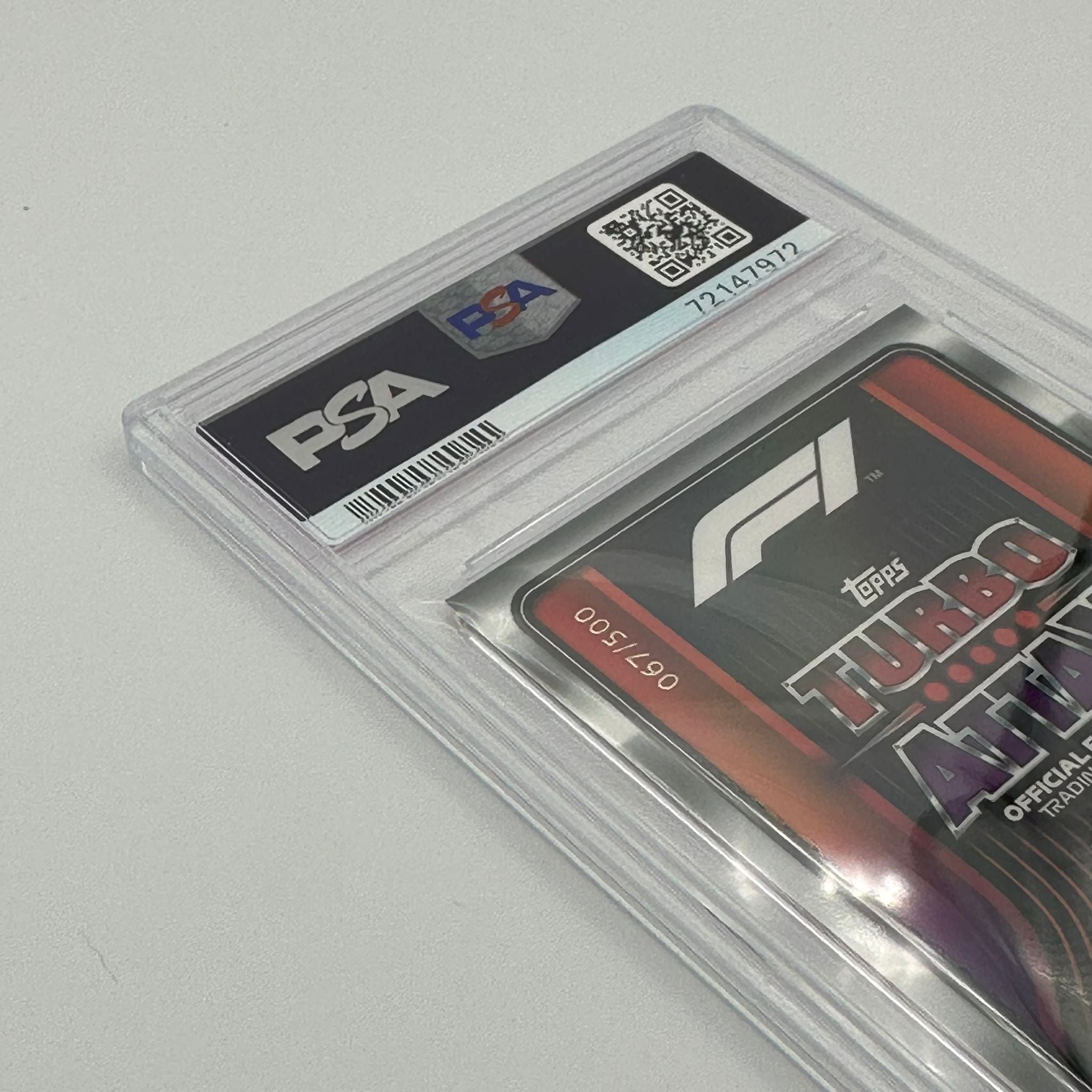 PSA 9 Graded Max Verstappen #335 Idol Mirror Red 67/500 - 2021 F1 Racing Collectible Card for Display & Investment