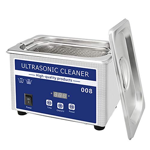 800mL Ultrasonic Cleaner with Stainless Steel Tank & Digital Timer - Jewelry, Glasses, Watch, Coins, Dentures Cleaning Basket - Perfect for Home, Jewelry Stores, Dental Clinics & Labs
