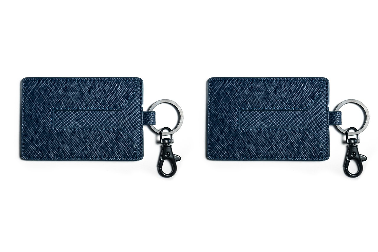 Premium Tesla Key Card Holder Set of 2 - Compatible with Model 3/Y/S/X (Blue) | Durable RFID Protection for Valet Parking & Daily Use