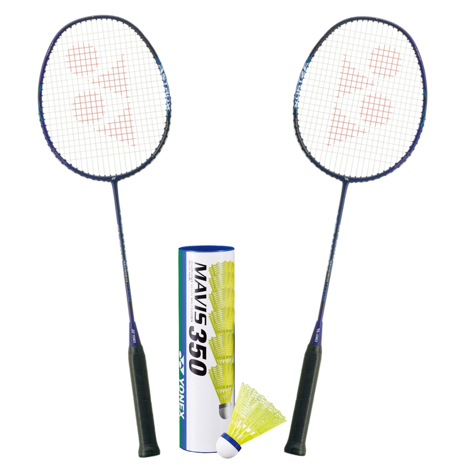 Yonex Badminton Combo Set - 2 Astrox 01 Clear Rackets + 1 Tube of Mavis 350 Shuttlecocks | Premium Badminton Equipment for Indoor/Outdoor Play, Training & Competitive Matches