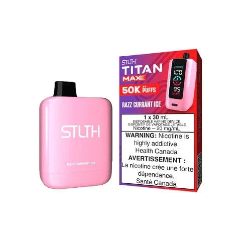 STLTH Titan MAX 50K Disposable Vape - 50000 Puffs, 30mL E-Liquid, Long-Lasting Vaping Device for Adults | Perfect for Travel, Parties & On-the-Go Use (Ontario)