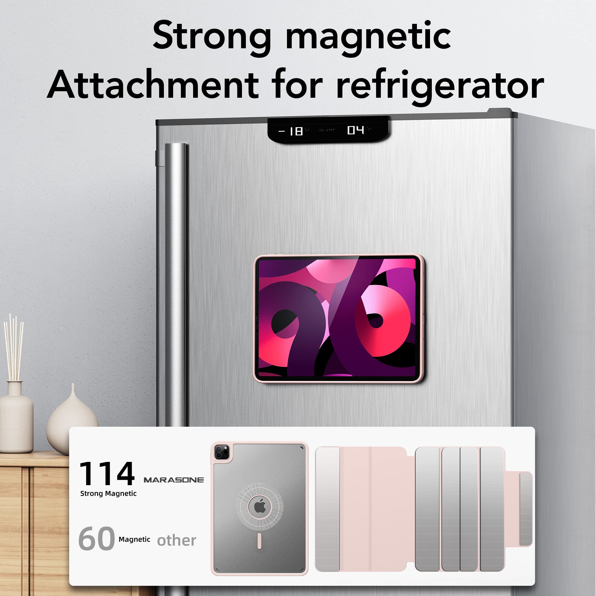 Premium Slim Protective Case for iPad Pro 11 inch (1st, 2nd, 3rd & 4th Gen 2018-2022) with Wireless Apple Pencil Charging | Magnetic Stand & Auto Sleep/Wake Cover | Stealth Pink | Perfect for Work, Study & Travel