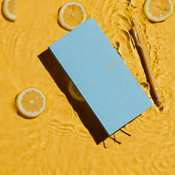 Hobonichi Techo 2025 Planner - Lemon Water Weeks Hardcover Edition | Weekly Horizontal Layout | January Start with Monday Option | English Version | Perfect for Journaling, Scheduling & Productivity Tracking
