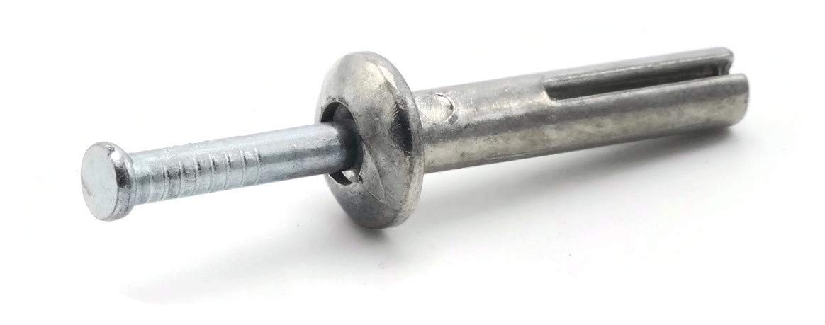 Zinc Plated Steel Hammer Drive Pin Anchors - 1/4