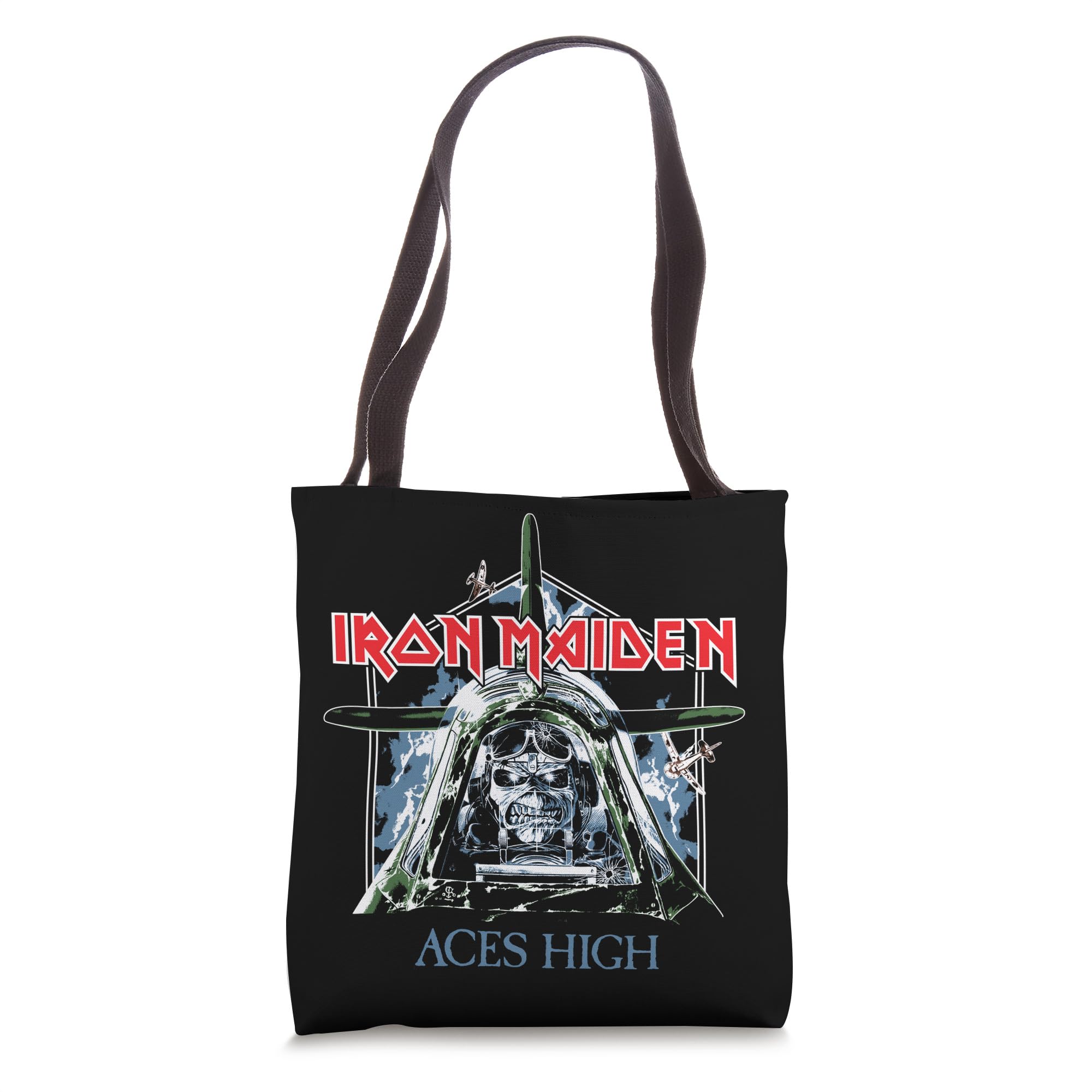 Iron Maiden Aces High Tote Bag - Heavy Metal Band Merchandise & Collectible Gift for Fans | Perfect for Concerts, Shopping & Everyday Use