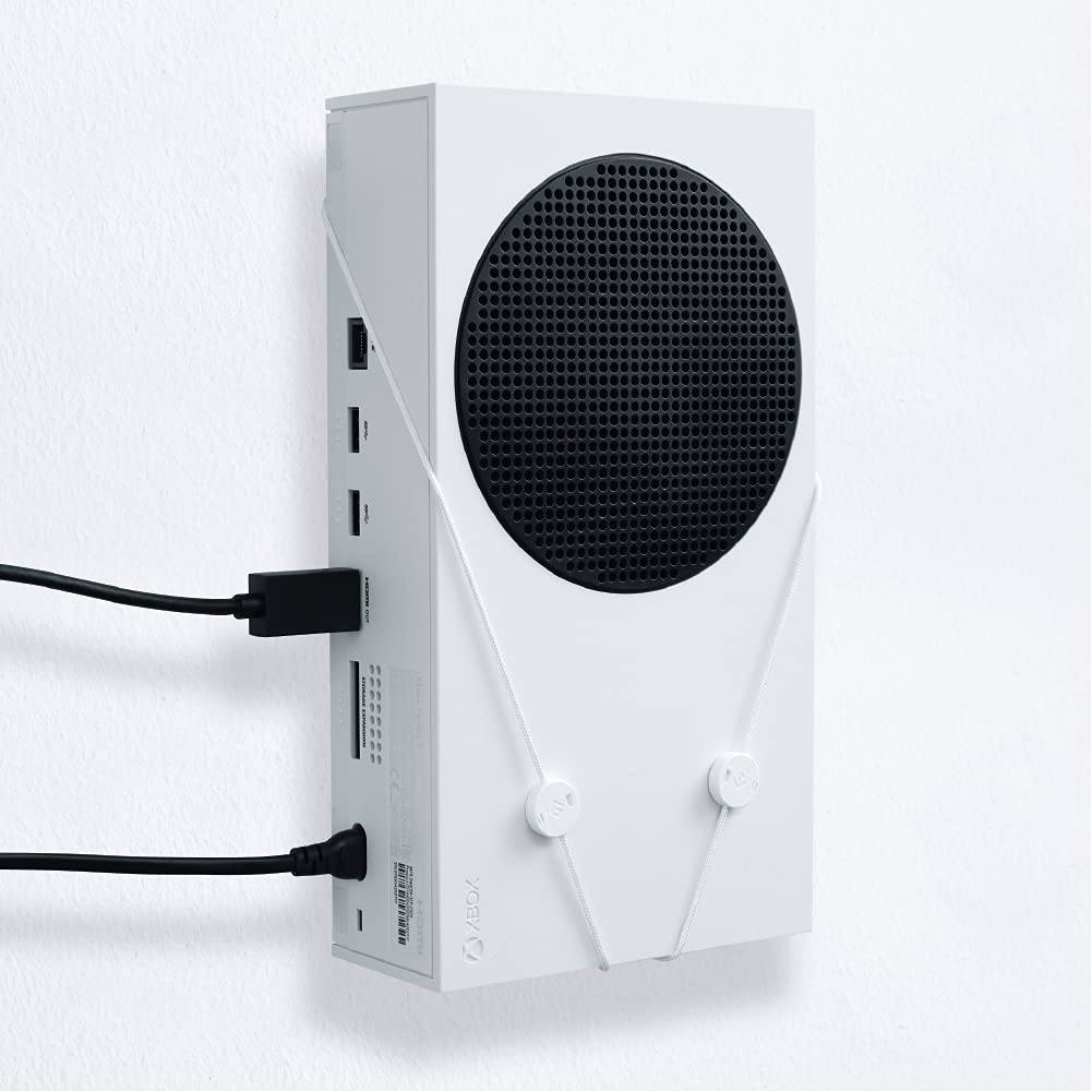 FLOATING GRIP XBOX Series S Wall Mount Kit - Secure & Space-Saving Vertical Mount for XBOX Series S Console (White) - Perfect for Bedroom, Game Room & Small Spaces