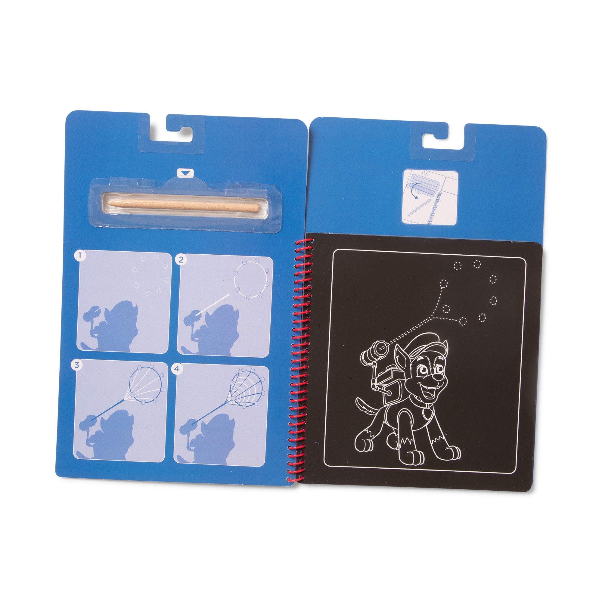 PAW Patrol Scratch Art Pad - Chase Character Design for Kids | Fun DIY Activity for Creative Play & Party Favors | Perfect for Birthday Gifts, Arts & Crafts Time, and Classroom Projects