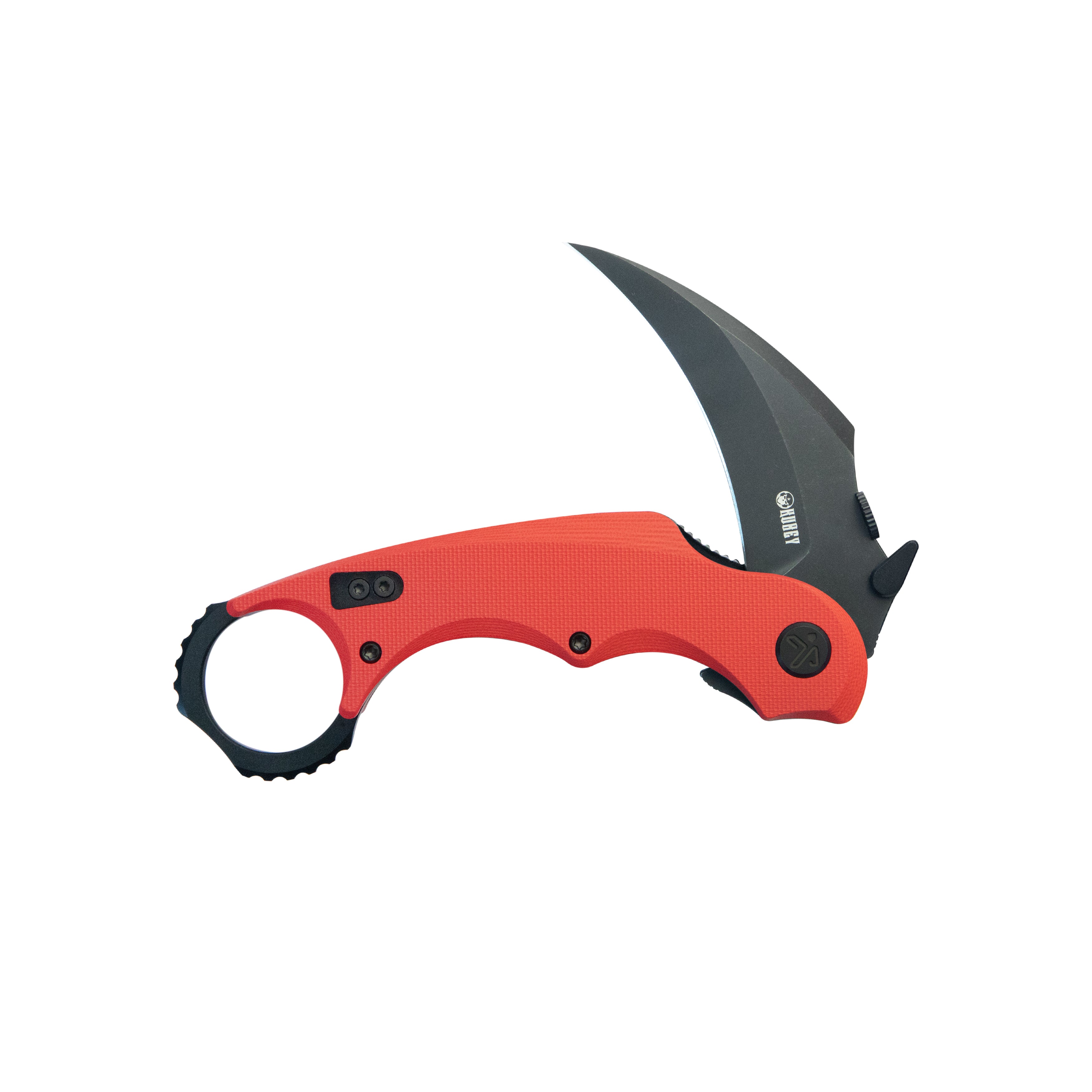 Kubey Rogue Pikal Karambit Folding Knife - Red G10 Handle, 2.91