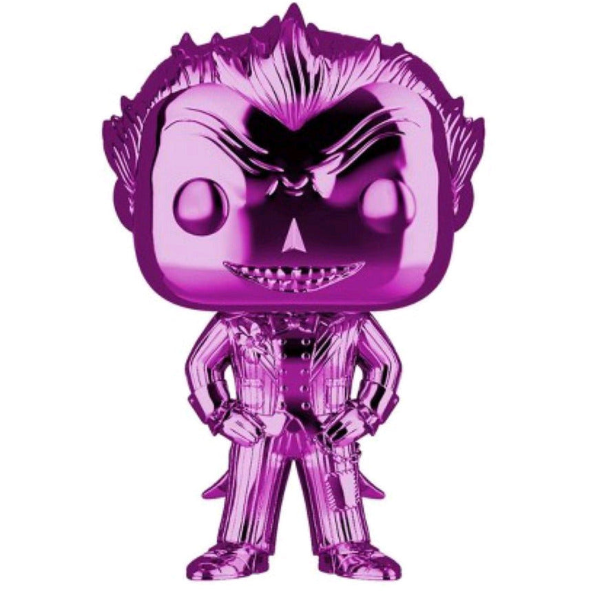 DC Batman Arkham Asylum The Joker Purple Chrome Action Figure - Collectible Superhero Toy for Fans & Display - Perfect for Comic Con, Gaming Rooms & Batman Collections