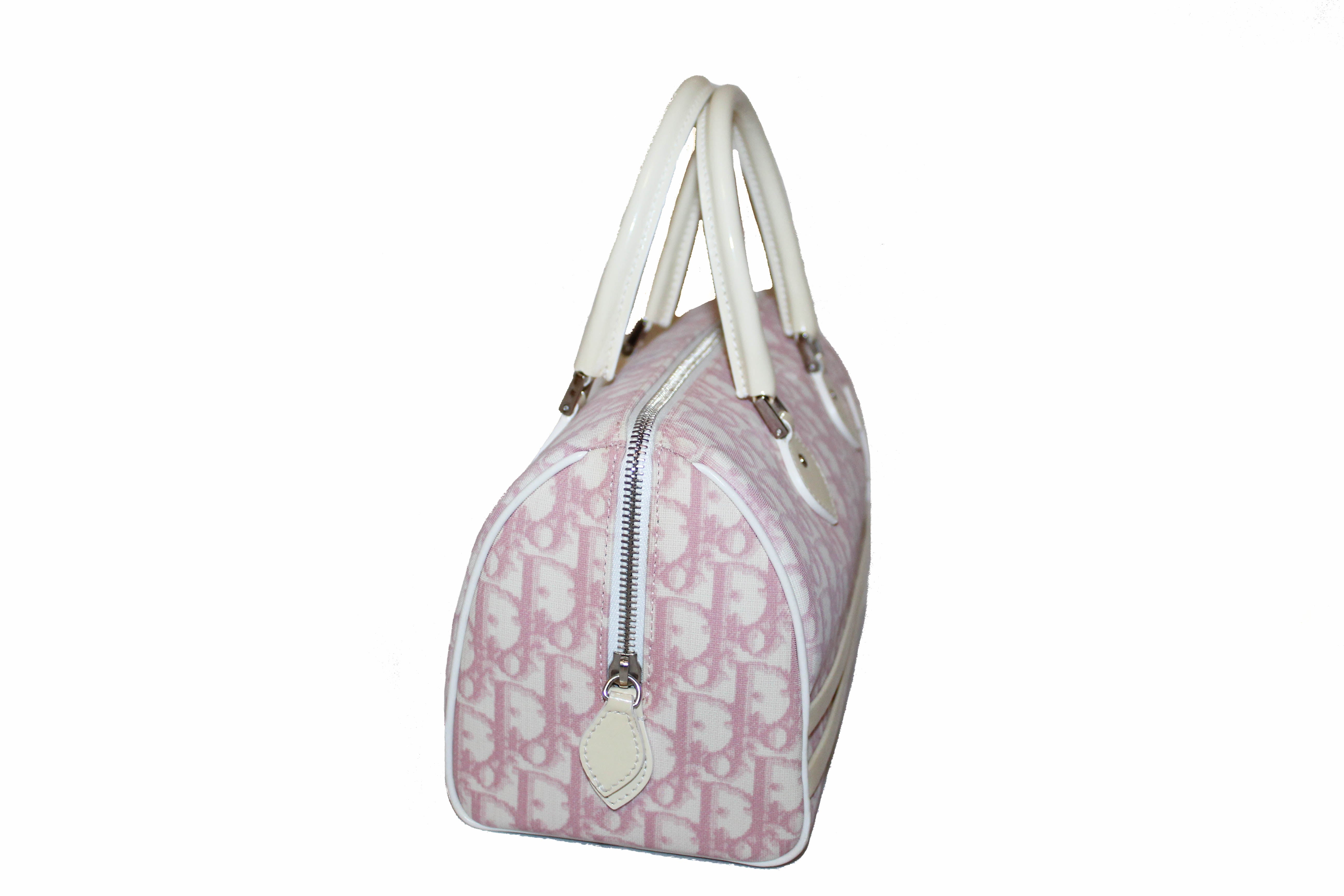Authentic Christian Dior Pink Signature Oblique Trotter No. 1 Hand Bag - Luxury Designer Shoulder Bag for Women, Perfect for Parties, Dating & Special Occasions