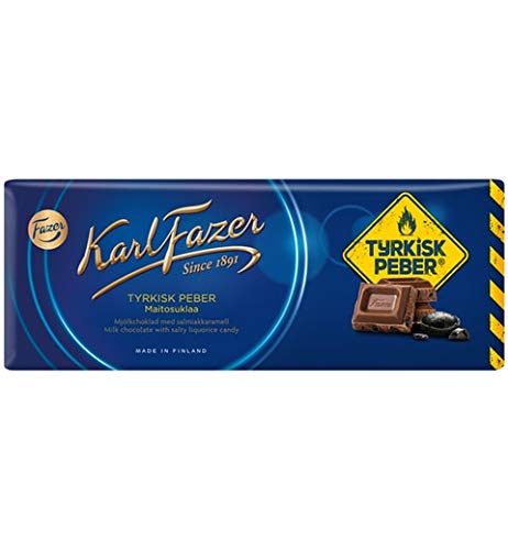 Fazer Karl Fazer Milk Chocolate with Salty Liquorice Candy - 21 Bars (200g Each) | Perfect for Gifting, Office Snacks & Nordic Treat Lovers