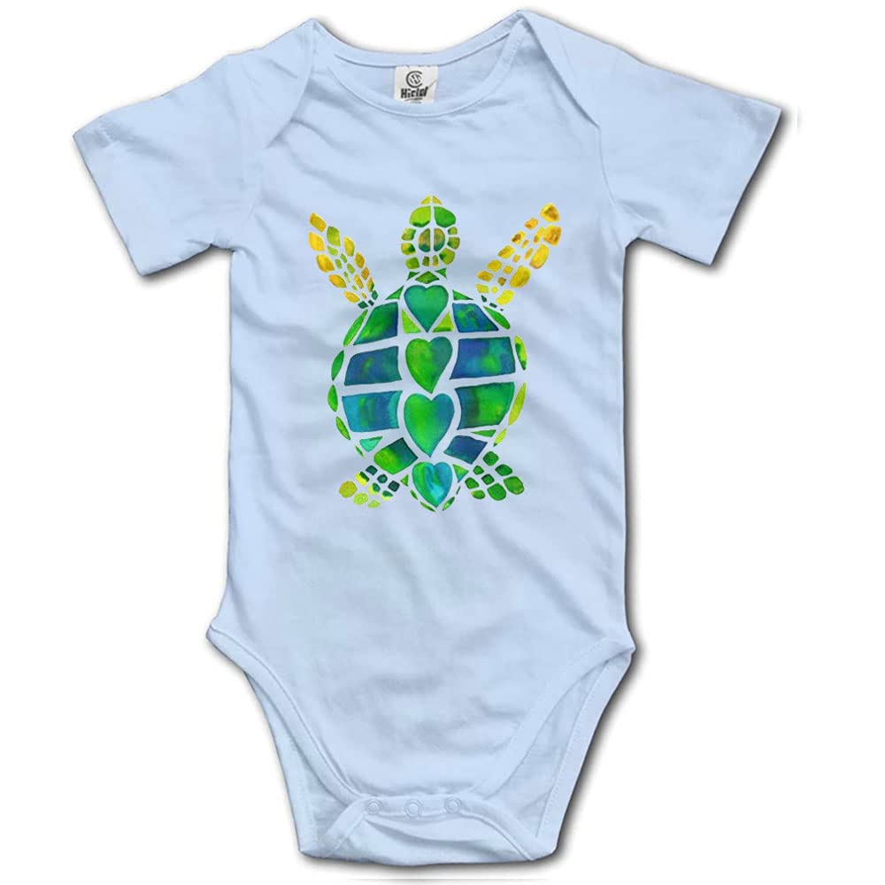 Sea Turtle Watercolor Baby Bodysuit - Unisex Organic Cotton Romper Jumpsuit for Newborns & Infants | Perfect for Beach Vacations, Photo Shoots & Everyday Wear