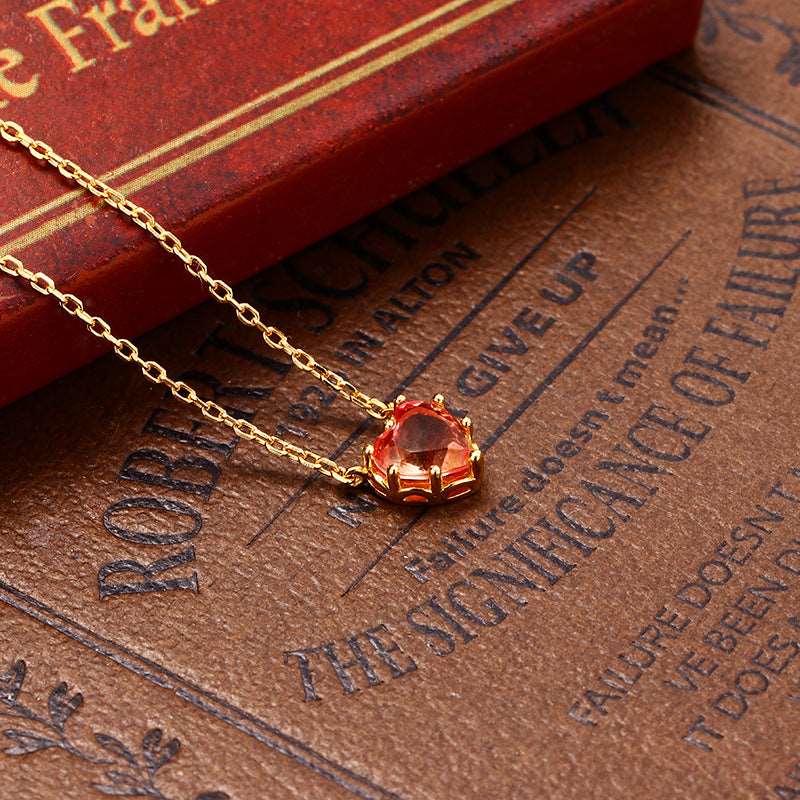 14K Gold Tourmaline Heart Pendant Necklace for Women - Elegant Jewelry Gift for Valentine's Day, Anniversary & Birthday | Perfect for Romantic Occasions & Special Events