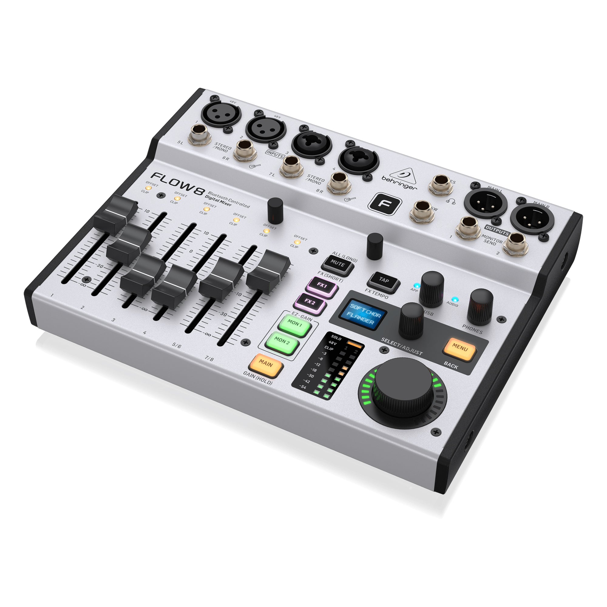 Flow 8 Digital Audio Mixer - Professional 8-Channel USB Audio Interface for Live Streaming, Podcasting & Music Recording | Perfect for Home Studios, Church Sound Systems & DJ Setups
