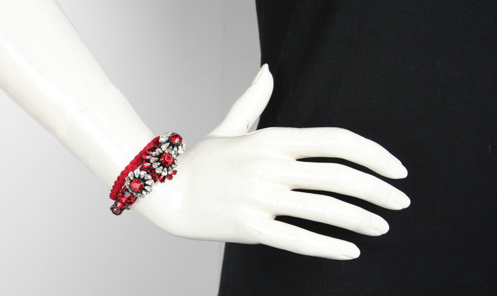 Baraka Rococo Style Red Beaded Bracelet for Women - Elegant Fashion Jewelry Gift for Parties, Weddings & Special Occasions