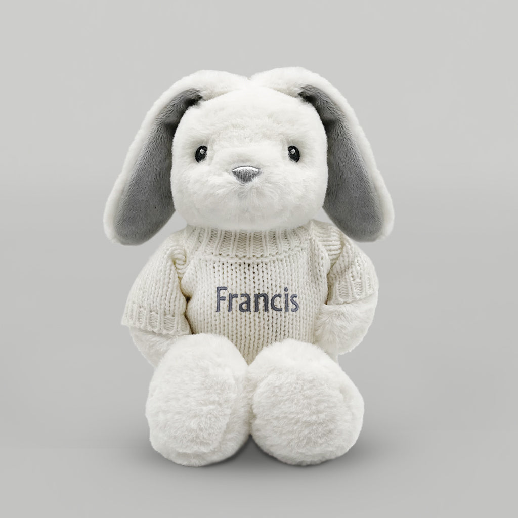 Personalized Baby Bunny Jumper with Luxury Rose Bouquet - Christmas Baby Clothes Gift Set for Newborns & Christening - Perfect for Baby Showers, Birthdays & Holiday Celebrations