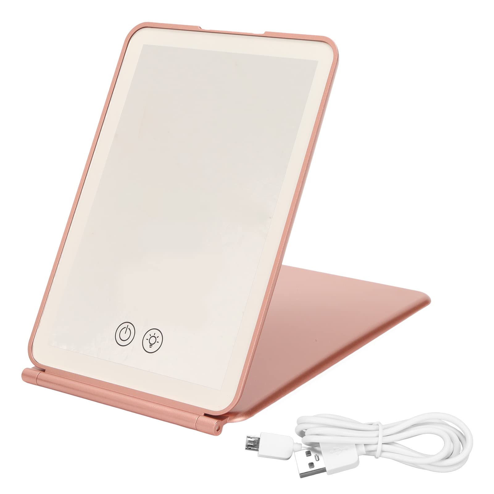 Professional LED Makeup Mirror with 3 Color Lights - Stepless Dimming, Touch Control & USB Rechargeable (Rose Gold) | Perfect for Home Vanity, Travel & Professional Makeup Artists