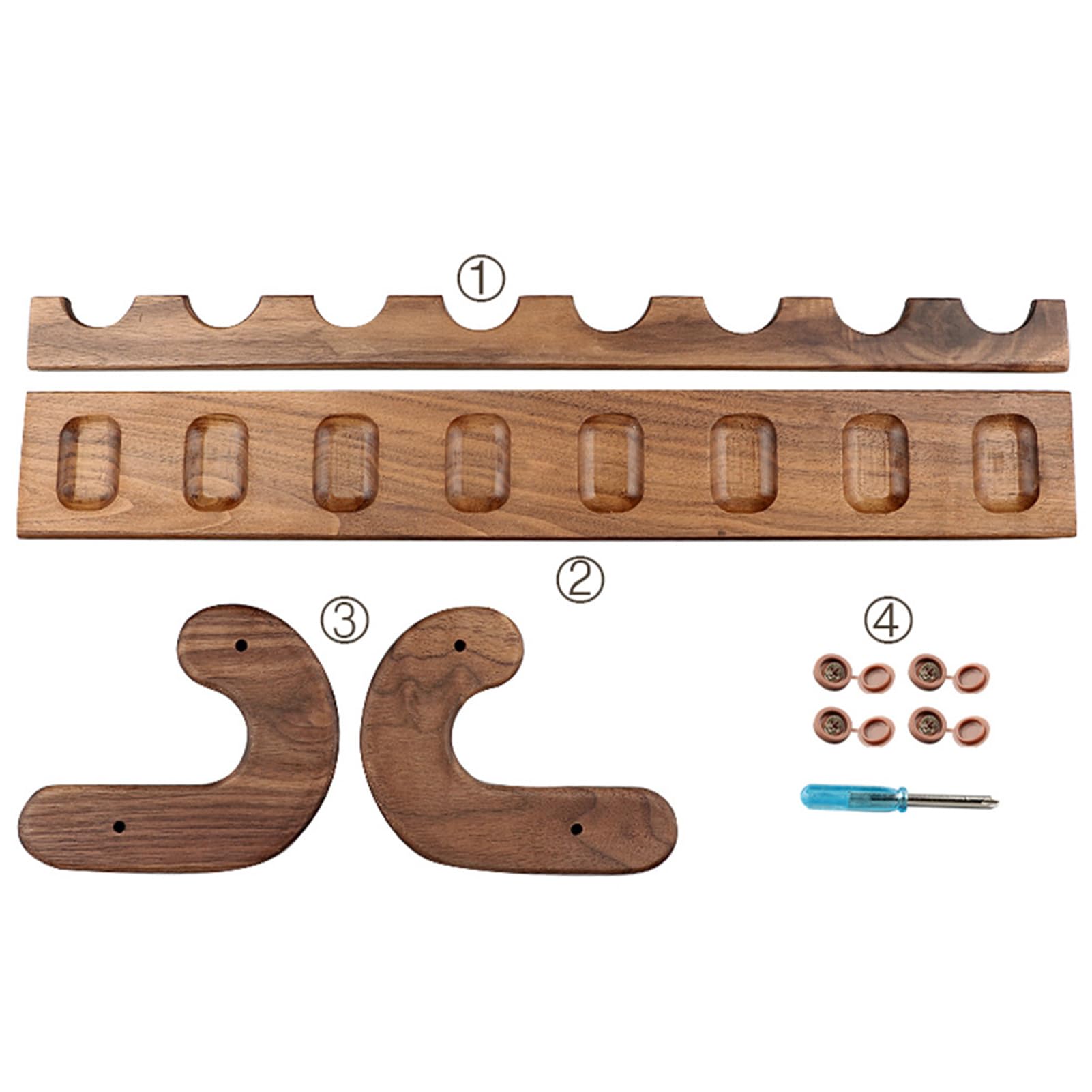 Handmade Wooden Pipe Stand Holder for 8 Smoking Pipes - Creative Cigarette Case Display (42 x 9.8 cm) - Perfect for Tobacco Pipe Collectors & Smoking Lounges