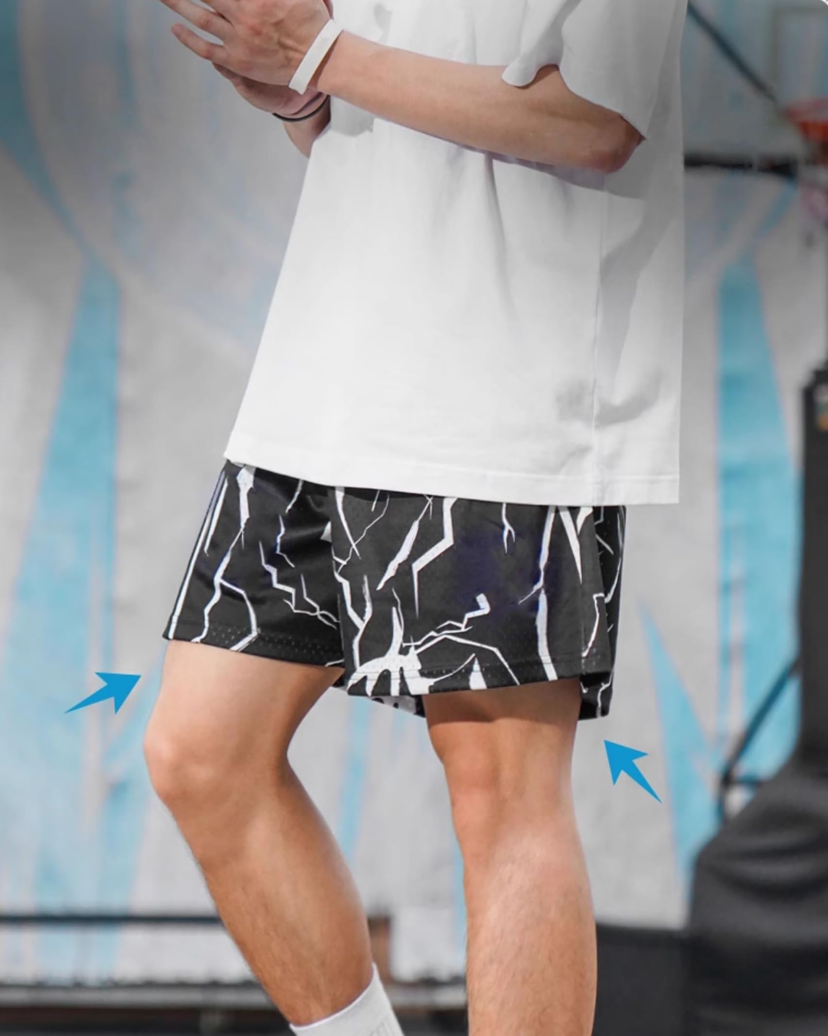 DIOTSR Men's Graphic Print Shorts - Cool Mesh Basketball Shorts with Drawstring for Casual & Summer Wear | Perfect for Sports, Gym, and Outdoor Activities